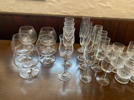 Gläser-Set Vintage & Kristall | Cognac, Sekt, kleine Liköre
