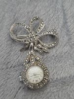 Broche montre ancienne argent 925 