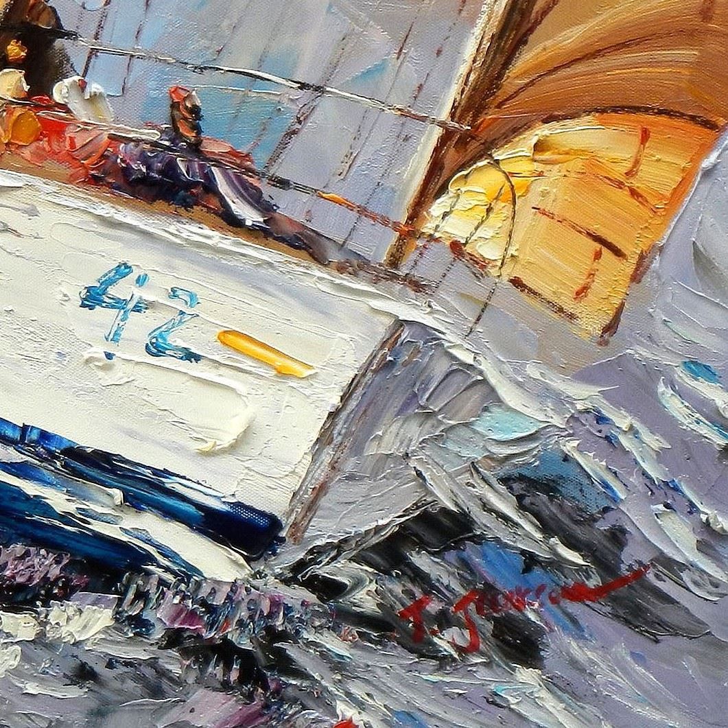Reproduktionen & Neuware: Modern Art - Segelregatta vor Helgoland – Neu (gemäss Beschreibung) aus Larnaca von KunstDepot24 4
