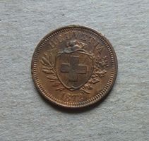 ++ 1 Rappen 1872, gute Erhaltung