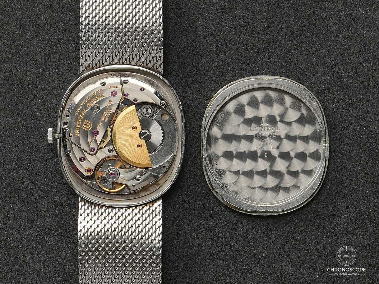 Universal Genève Orologi: Universal Geneve White Shadow Ellipse, Microrotor Cal. 2-66, – Usato da Luzern venduto da ChronoScope6004 7