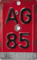 Velonummer AG 85