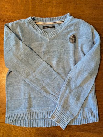 Marc O’Polo Pullover, hellblau, Grösse 116 mit V Ausschnitt 