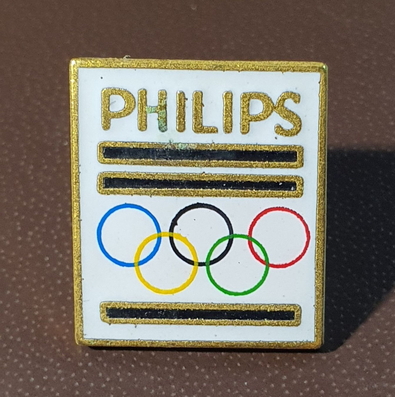 Plaketten & Abzeichen: T146 - Pin Olympiade Sponsor PHILIPS – Gebraucht aus Reinach BL von Boston-Verkauf