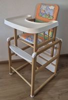 Holz Hochstuhl mit Tisch umbaubar zu Tisch und Stuhl