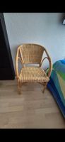 Sedia in rattan color naturale materiale intrecciato usato