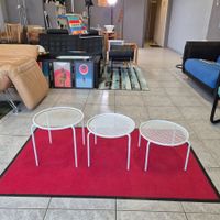 In/Outdoor Satztisch Beistelltisch Metalltisch 3er Set rund