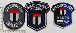 3 Polizei Abzeichen Stadtpolizei Baden