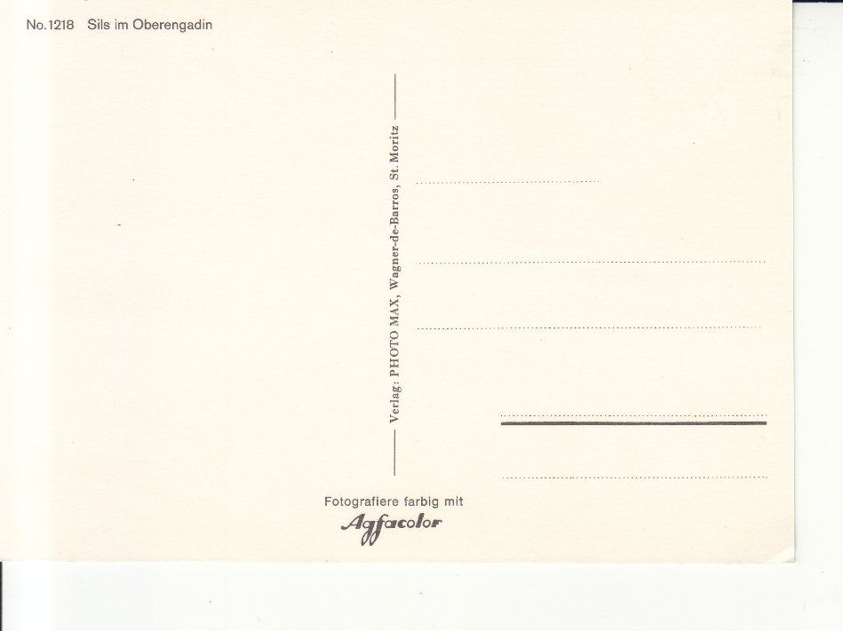 Cartoline postali: Sils ca. 1970 – Usato da Bürglen TG venduto da StampGraf 1