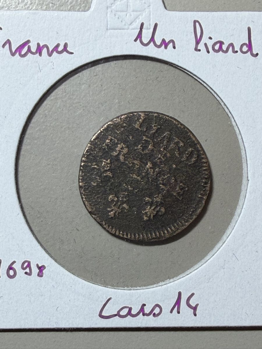 France - un liard - 1698 - Louis 14 (D'occasion) à Payerne pour CHF 5 ...