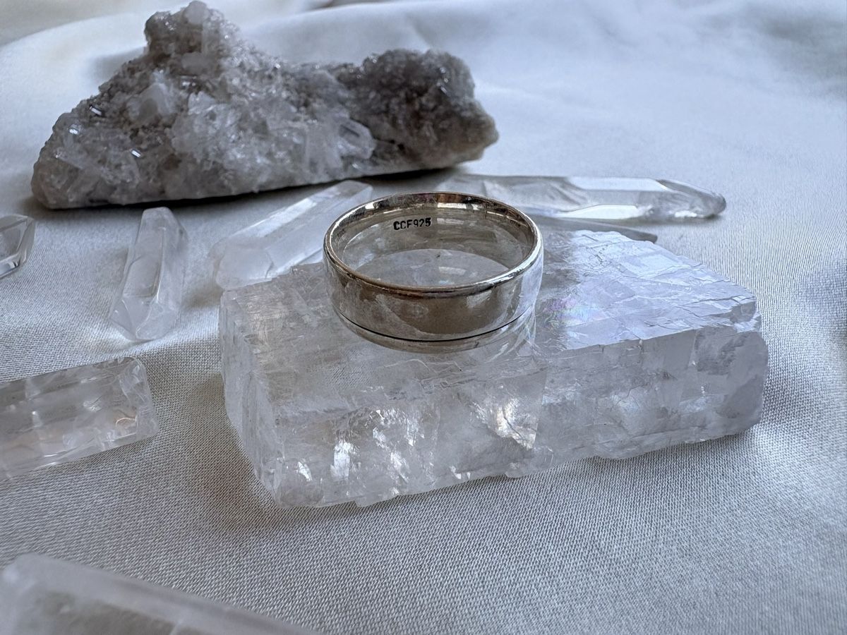 Anelli: 925 Sterling Silber Ring breit glänzend | Unisex | CCF925 – Usato da Zürich venduto da CICI-CuratedVintage 2