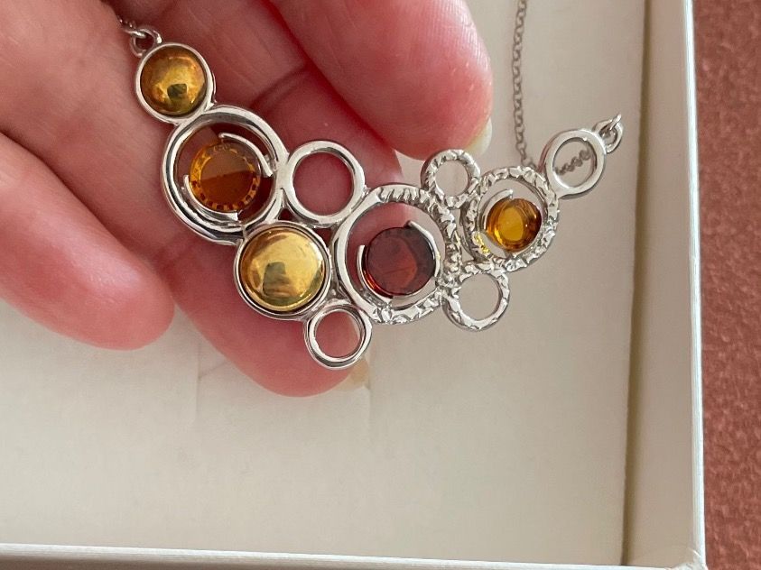 Catenine: Collier Silber und Bernstein plus Silber Armreif – Nuovo e nell'imballaggio originale da Ebikon venduto da elischka 6