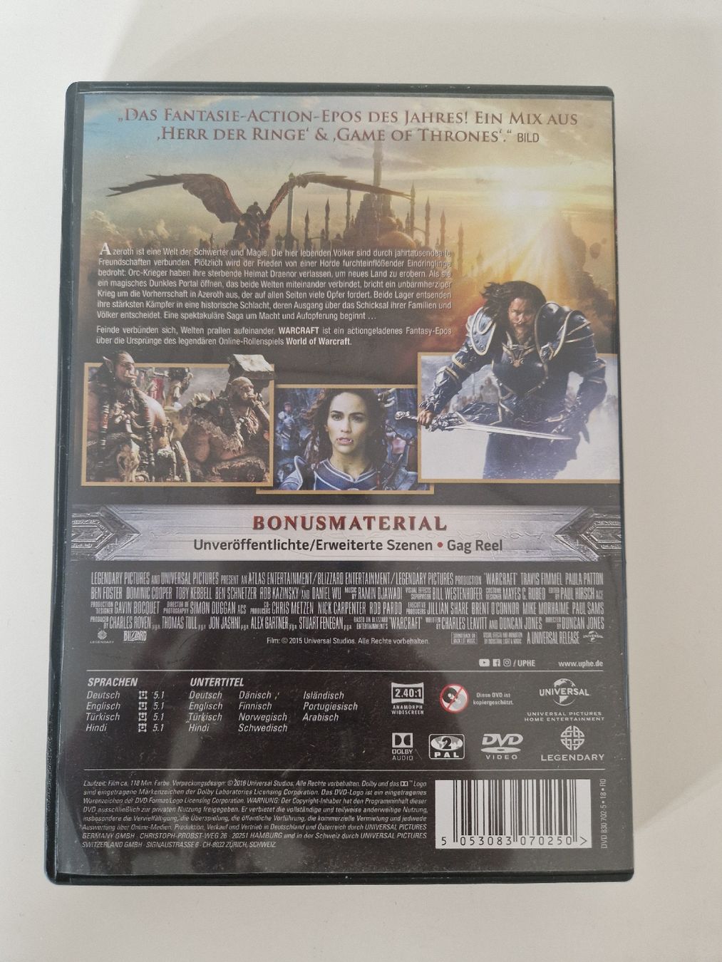 Tutti i DVDs: Warcraft The Beginning DVD – Usato da Emmenbrücke venduto da alexa1983 1