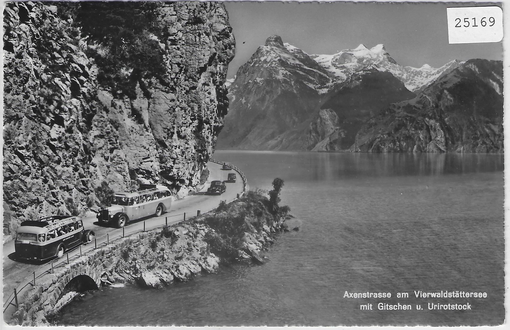 Ansichtskarten: Axenstrasse am Vierwaldstättersee mit – Antik aus Ettingen von Kartenplanet