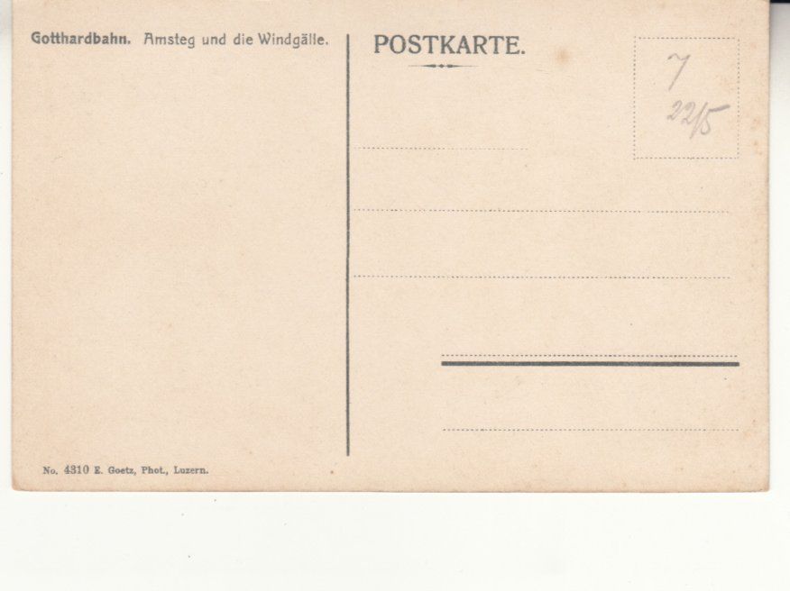 Cartoline postali: Amsteg ca. 1910 – Usato da Bürglen TG venduto da StampGraf 1