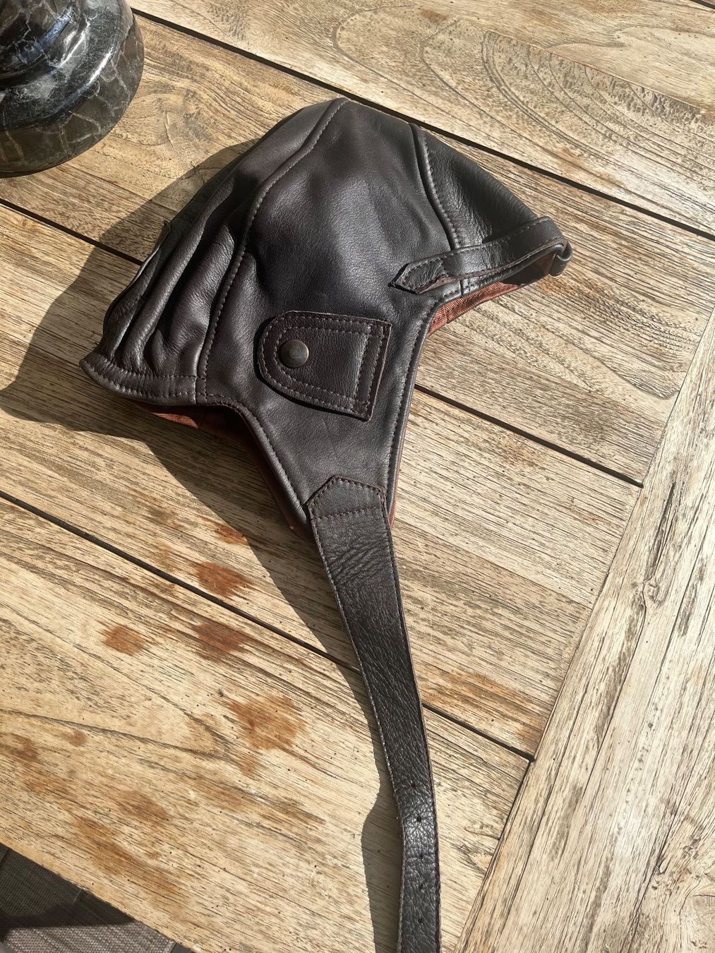 Copricapi, berretti & cappellini: Oldtimer Cabrio-Lederhaube  Fliegermütze – Nuovo (secondo la descrizione) da Sirnach venduto da oli_82kd 3