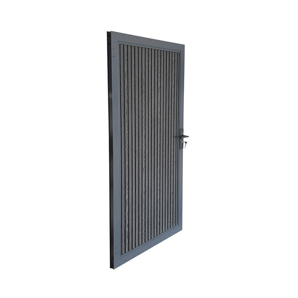 Porte: WPC Gartentor inkl. Schloss Vertikal Anthrazit 80x180cm – Nuovo e nell'imballaggio originale da Wallenwil venduto da toesstal-vertrieb 3