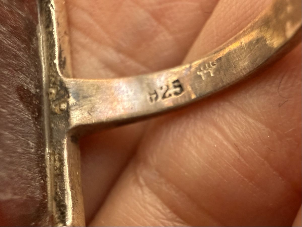 Ringe: Vintage-Ring aus 925er Silber, rot, Größe 48 – Gebraucht aus Lamone von LaCantinaMagica 6