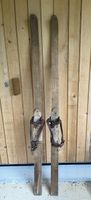 Vintage Holz Ski mit Lederbindung, Deko, Sammlerstück