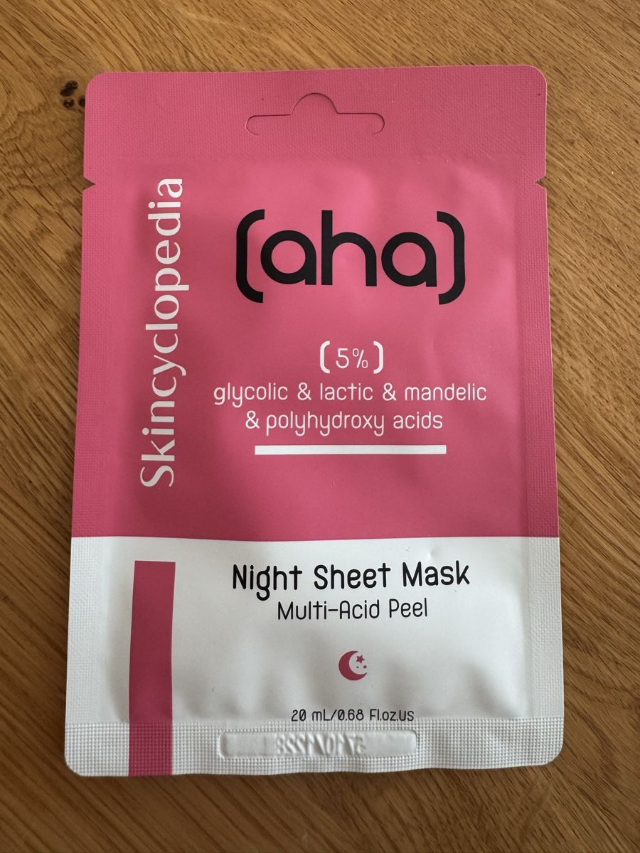 Cura del viso: Skincyclopedia AHA Night Sheet Mask 20ml – Nuovo e nell'imballaggio originale da Winkel venduto da Schorley