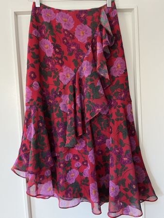 Ruffled Floral Skirt