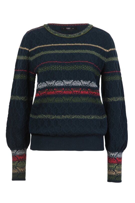 Ivko Pullover & Sweatshirts: IVKO Structure Pullover Grasset Floral Wool Pulli – Gebraucht aus Münchenstein von B771 4