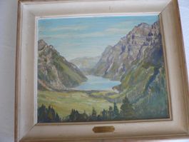 Hans Keller (1909 - 1997) "Glärnischmassiv und Klöntalersee