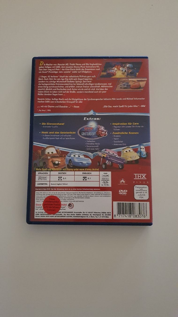 Tutti i DVDs: Cars – Usato da Rupperswil venduto da lenzburg02 1