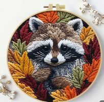 DIY-Stickerei-Set-Waschbär-Geschenk-Dekoration-Sticken