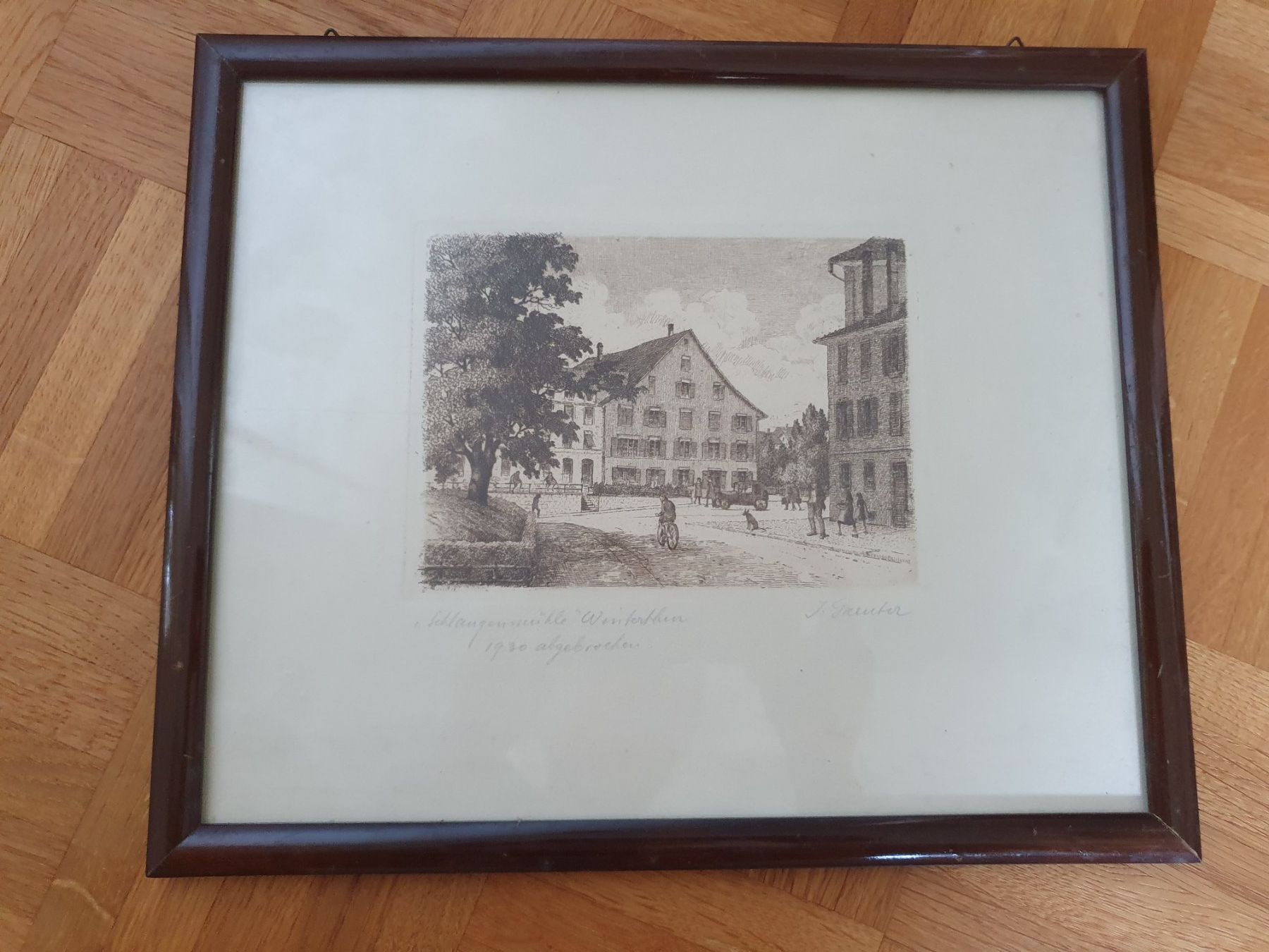Poster & Bilder: Bild Schlangenmühle Winterthur mit Rahmen 24x30 cm – Gebraucht aus Winterthur von Natascha_1994