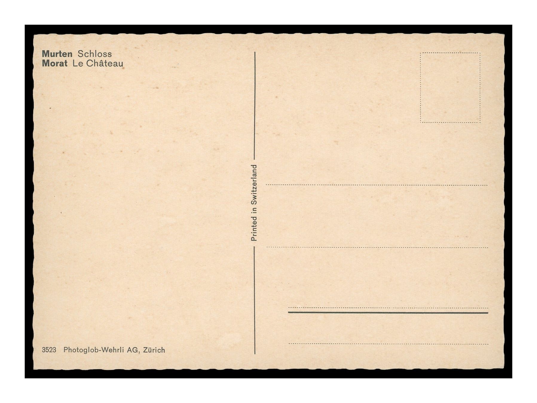 Cartes postales: MORAT - 1960 "Le Château" – D'occasion à Onex par Lagorel01 1