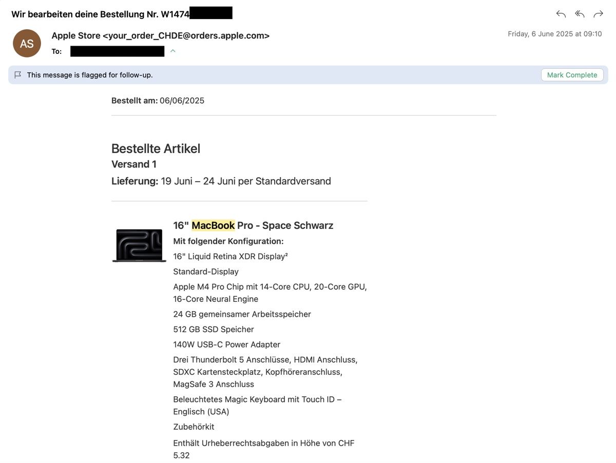 Apple Notebooks: 16" MacBook Pro - M4 Pro – Neu (gemäss Beschreibung) aus Zollikon von glucdeschluc 8