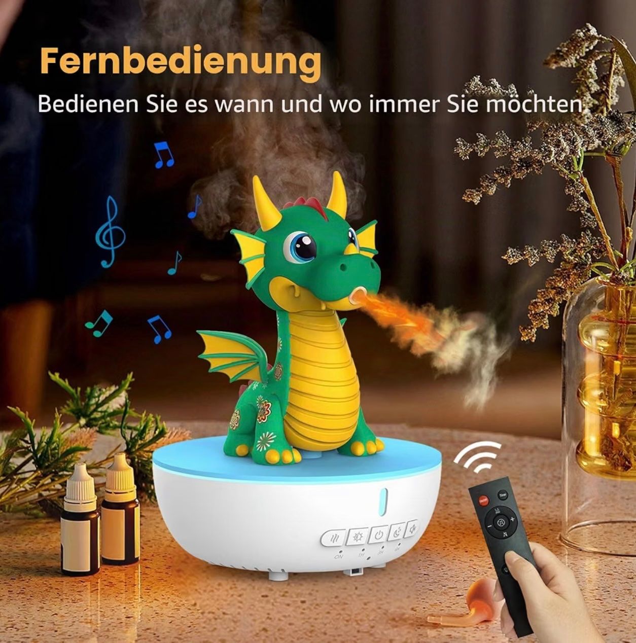 Duftöldiffusoren: Aroma Diffusor Drachenform mit Fernbedienung – Neu und originalverpackt aus Basel von Seifehuesli 3