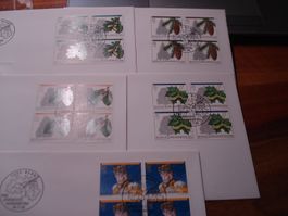 Pro Juventute 1992, FDC Satz, Einzel + 4erblocks