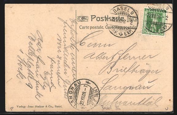 Cartoline postali: Basel, Neues Postgebäude beim Bundesbah – Usato da Berlin venduto da bartko-reher 1