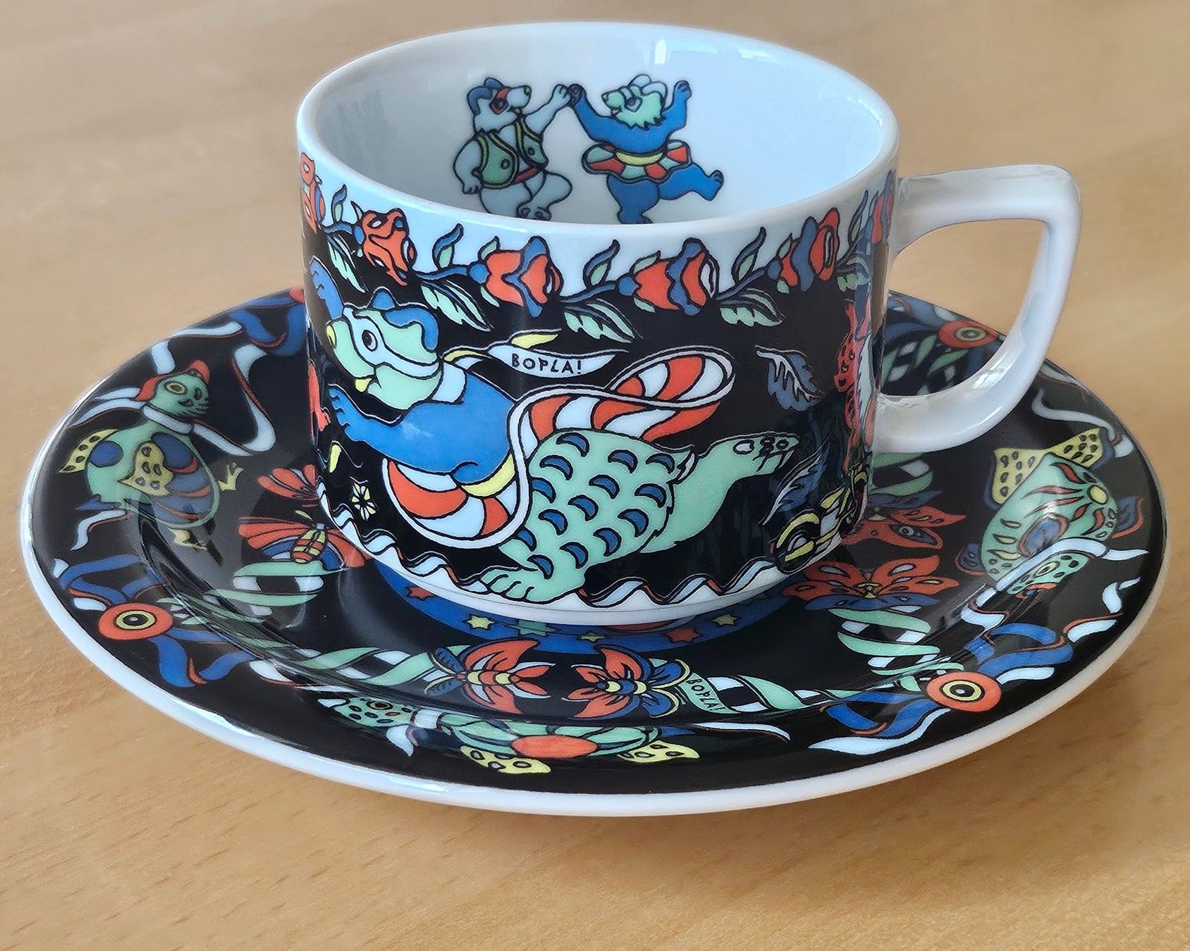 Bopla Tazze: Bopla Evolution Kaffeetasse mit UT Rosetta Teddy schwarz – Nuovo (secondo la descrizione) da Dietikon venduto da erdbeeren