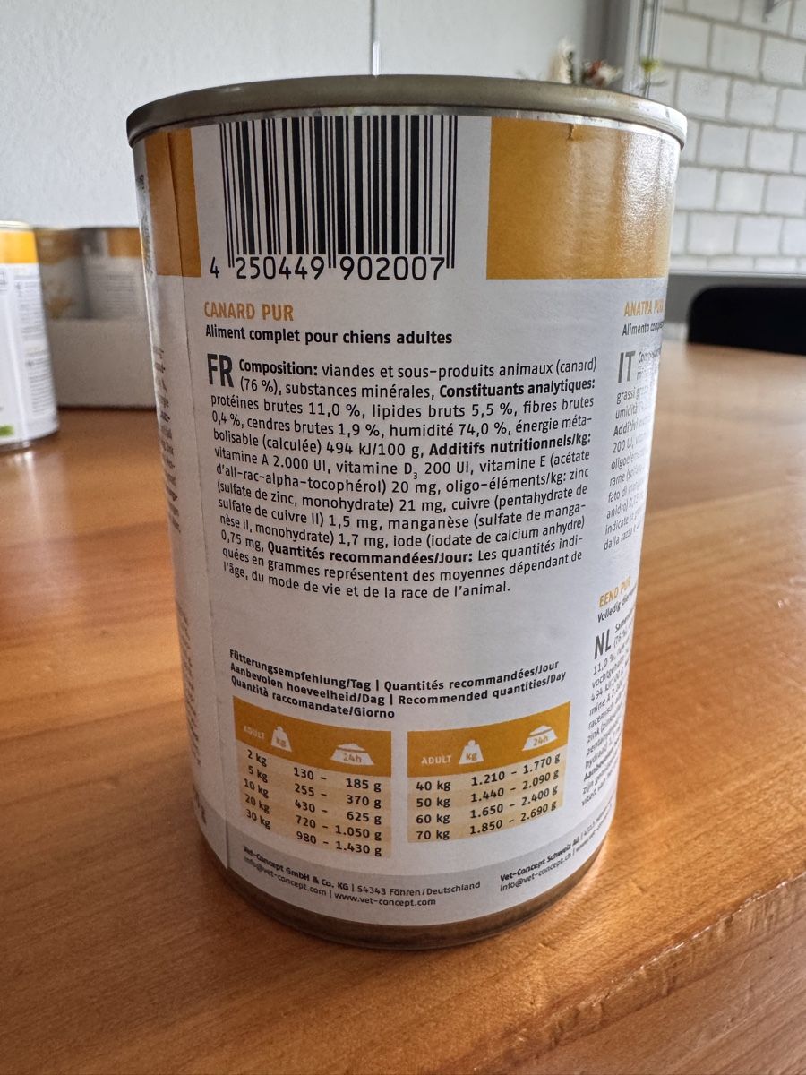 Nourriture: Vet Concept Hundefutter Ente – Neuf avec emballage d'origine à Hinterkappelen par Figaro2 3