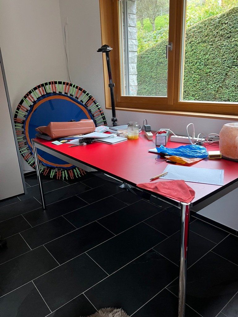 USM Tavoli: USM Tisch rot 175x100 – Usato da Langendorf venduto da Marlinspike 1
