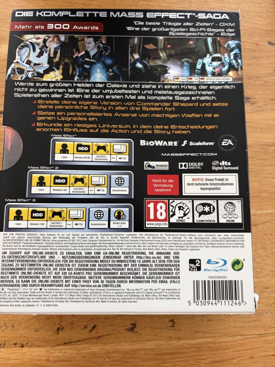 Sony Giochi: Jeux PS3 coffret de 3 MASS EFFECT – Usato da Echallens venduto da JAR69 2