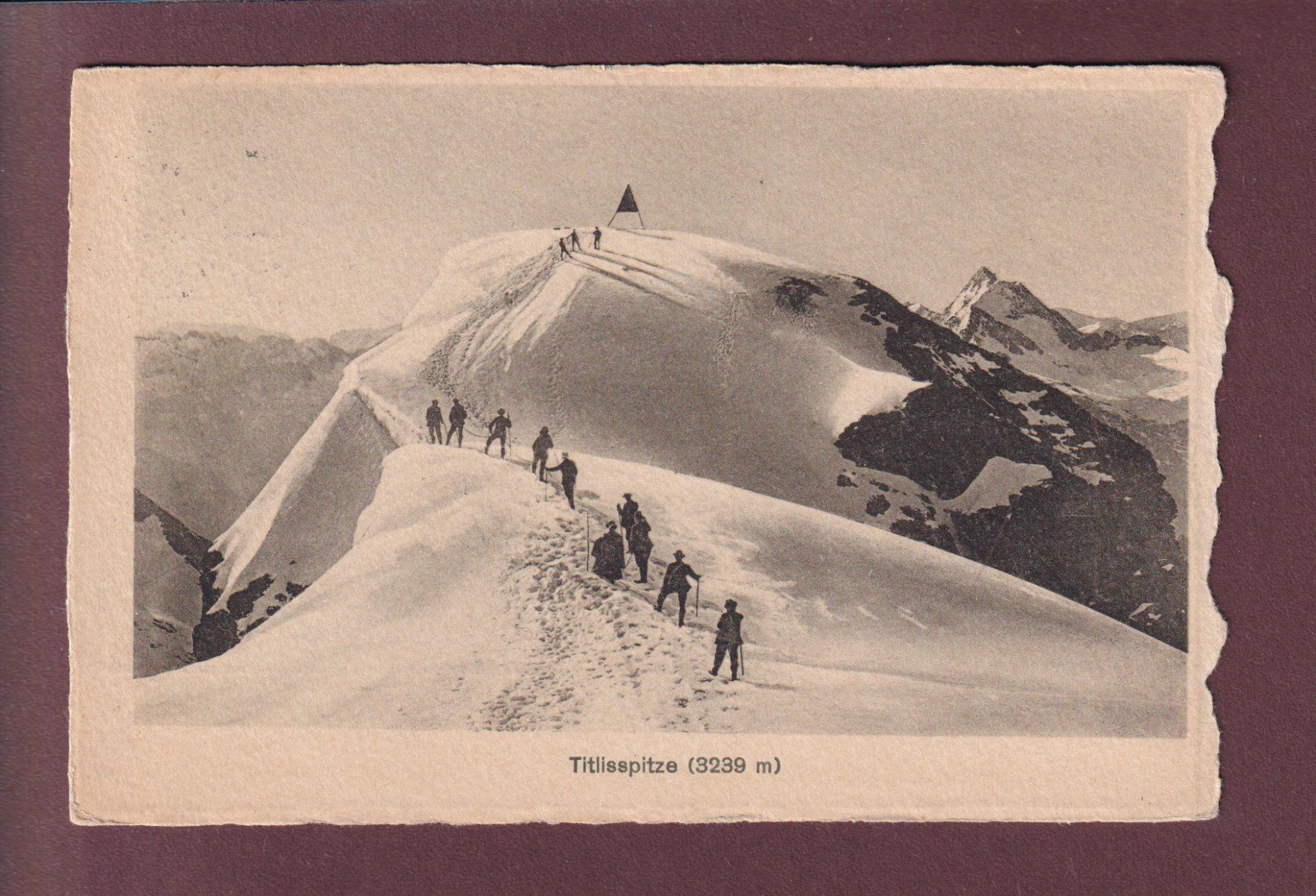 Cartoline postali: TITLIS-SPITZE - Alpinisten - 1912 – Usato da Pully venduto da nicecards