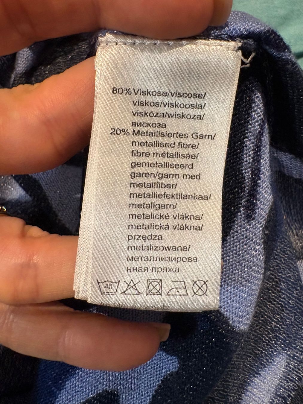 Maglioni & Felpe: Amy Vermont Feinstrickpullover mit Muster blau 40 3/4 Arm – Nuovo (secondo la descrizione) da Regensdorf venduto da secondchancefashion 4