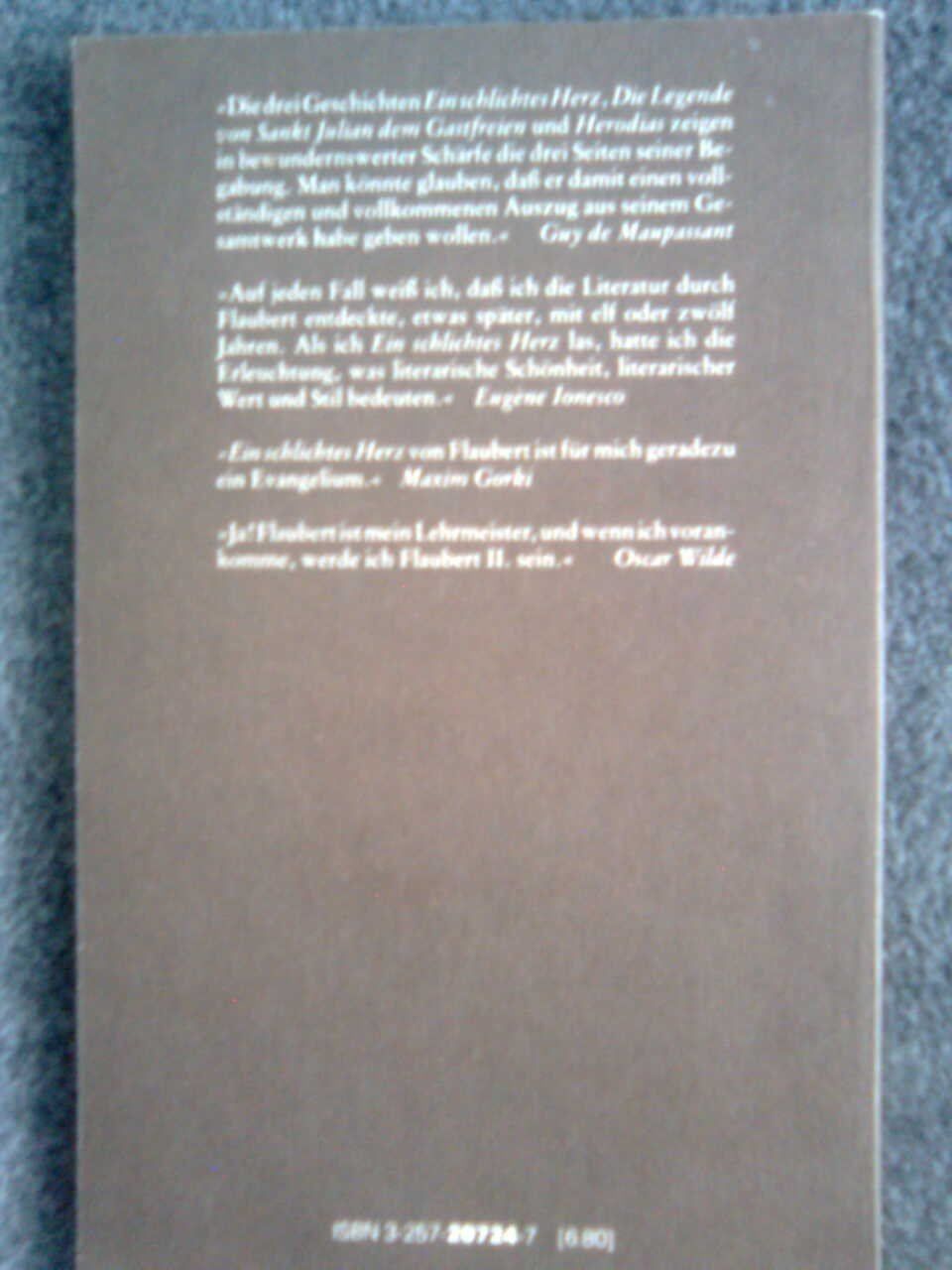 Libri: Flaubert  Gustave  Drei Geschichten – Usato da Basel venduto da Alacant 1
