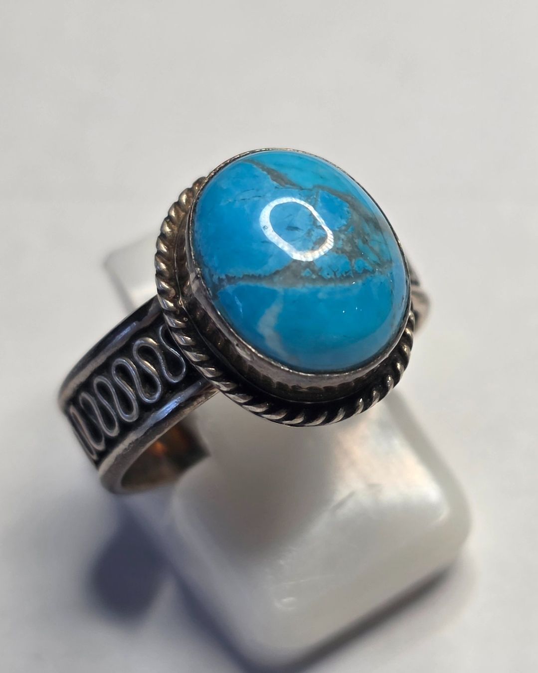 Anelli: Türkis Silber Fingerring – Nuovo (secondo la descrizione) da Zürich venduto da adriben