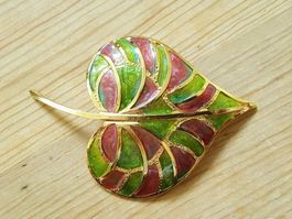 Emaillierte Brosche Vintage