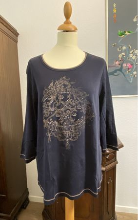 HAUBER Shirt dunkelblau  Gr. 44/46