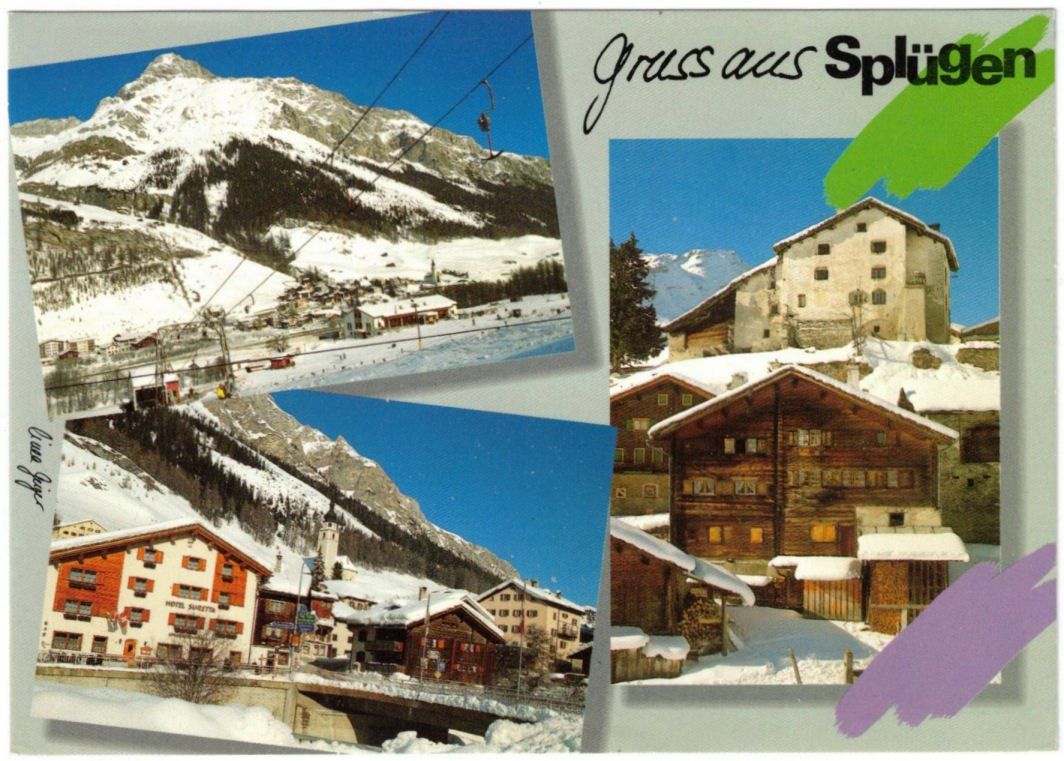Ansichtskarten: Splügen - 3 Bild AK – Gebraucht aus Binningen von Mountainrider