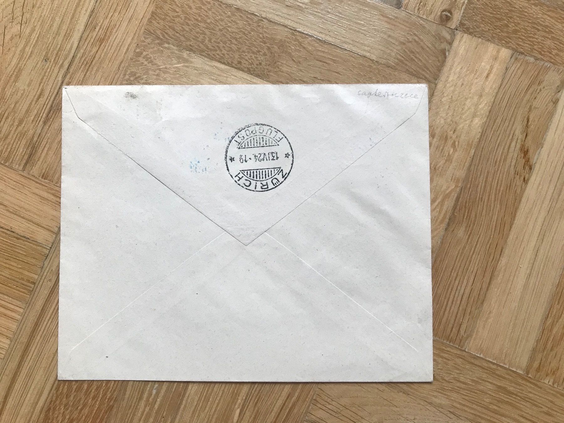Tutti i francobolli: 1924. Flugpostbeleg nach Zürich – Usato da stäfa venduto da brandy66 1