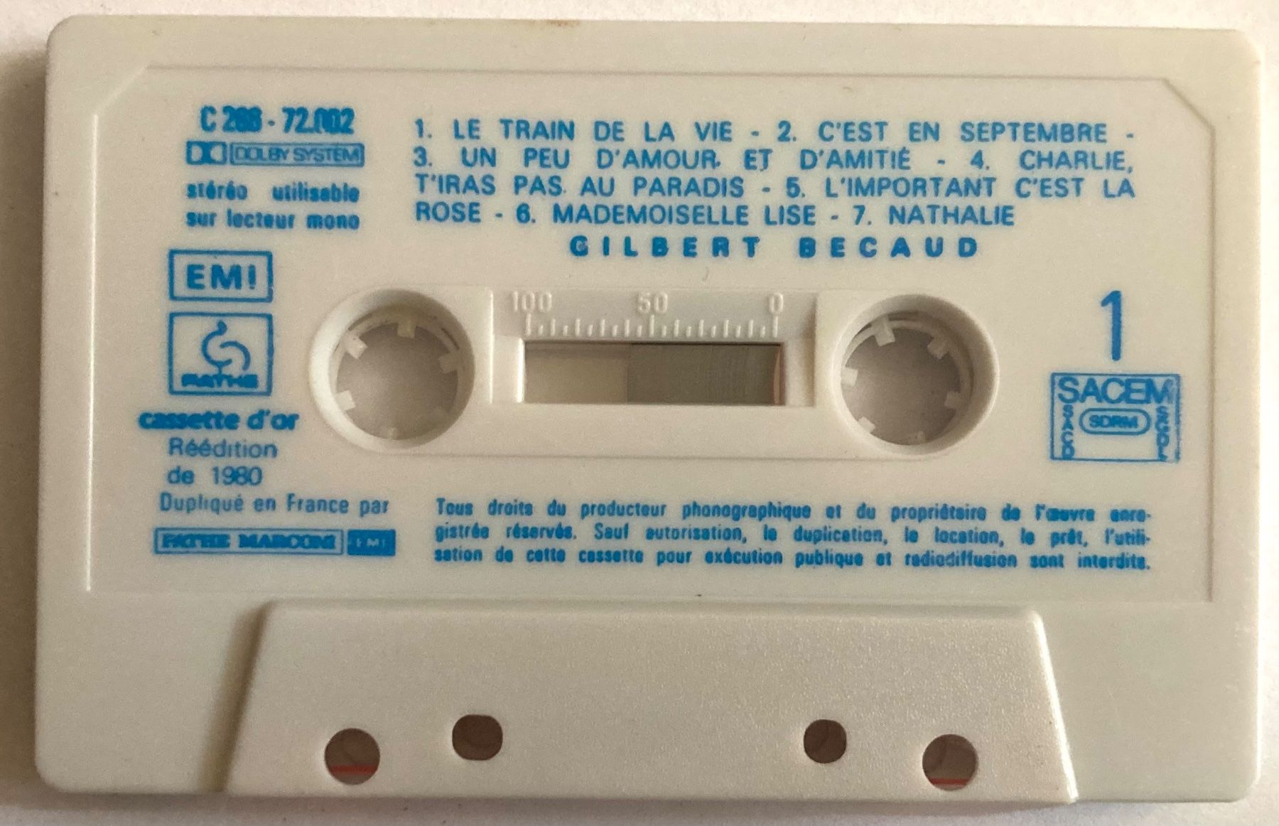 Musicassette: GILBERT BÉCAUD - CASSETTE D'OR – Usato da Poliez-Pittet venduto da Newtown-Records 2