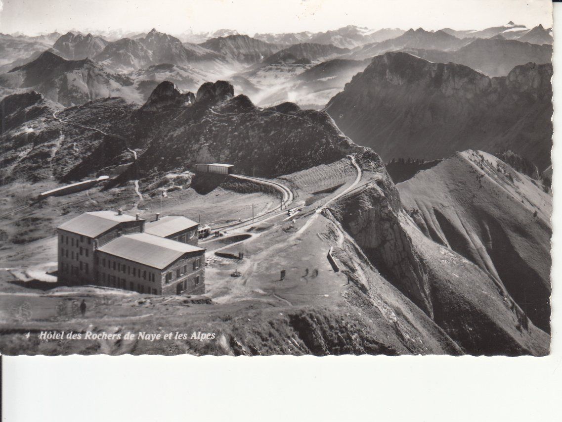 Ansichtskarten: Rochers de Naye Hotel 1954 – Gebraucht aus Bürglen TG von StampGraf