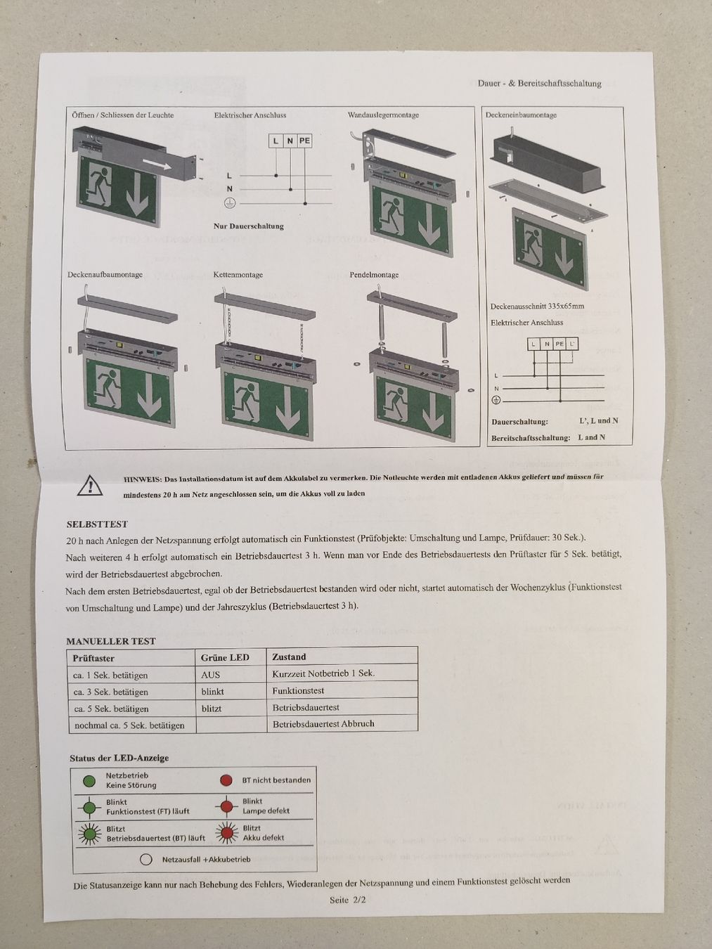Lampadari & plafoniere: Notleuchten / Exitleuchten / Fluchtwegleuchten – Nuovo (secondo la descrizione) da Volketswil venduto da mar_c5pv 7